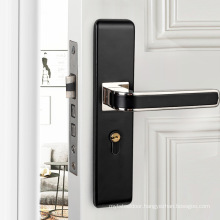 Bright Black Door Lock Home Silence Indoor Bedroom Door Handle GO-SK1